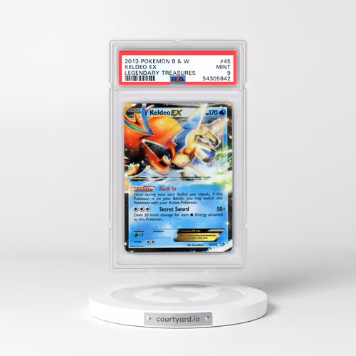 2013 Pokémon Black & White Legendary Treasures #45 Keldeo EX - Holo (PSA 9 MINT)