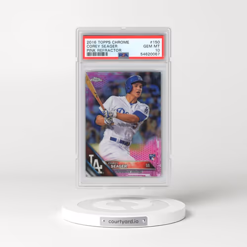 2016 Topps Chrome #150 Corey Seager - Pink Refractor (PSA 10 GEM MINT)