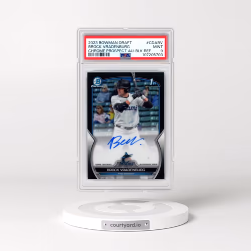 2023 Bowman Draft Chrome Prospect Autograph #CDABV Brock Vradenburg - Black Refractor (PSA 9 MINT)