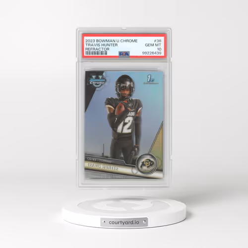 2023 Bowman University Chrome #36 Travis Hunter - Refractor (PSA 10 GEM MINT)