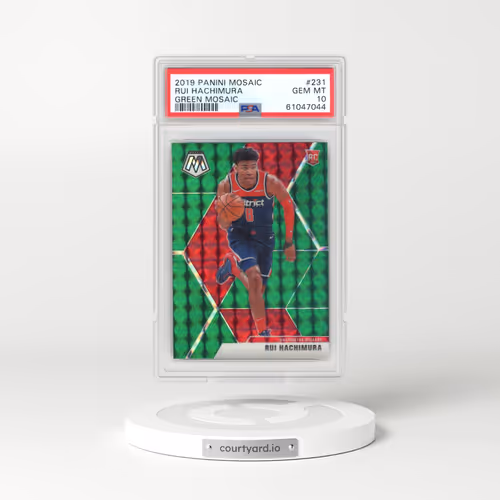 2019 Panini Mosaic #231 Rui Hachimura - Green Mosaic (PSA 10 GEM MINT)