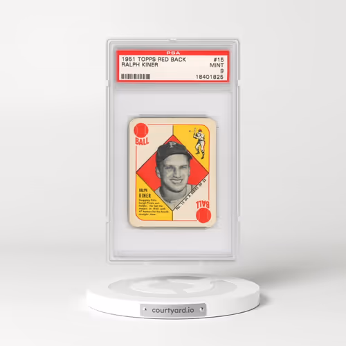 1951 Topps Red Back #15 Ralph Kiner (PSA 9 MINT)