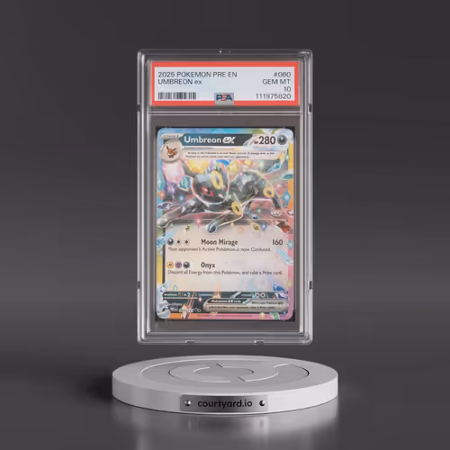 2025 Pokémon Pre EN-Prismatic Evolutions #060 Umbreon EX - Holo (PSA 10 GEM MINT)