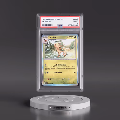2025 Pokémon Pre EN-Prismatic Evolutions #005 Leafeon (PSA 9 MINT)