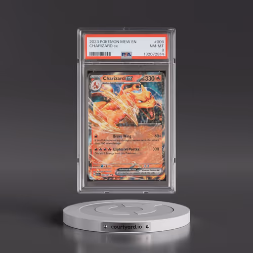 2023 Pokémon Mew EN-151 #006 Charizard EX - Holo (PSA 8 NM-MT)