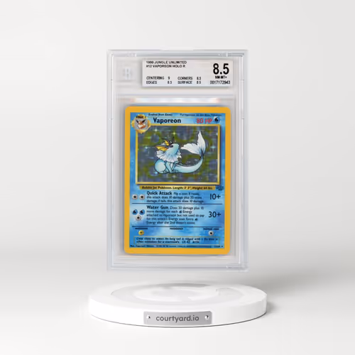 1999 Jungle #12 Vaporeon - Holo (BGS 8.5 NM-MT+)
