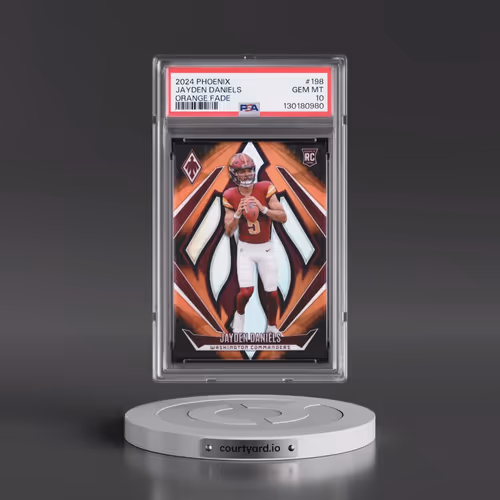 2024 Panini Phoenix #198 Jayden Daniels - Orange Fade (PSA 10 GEM MINT)