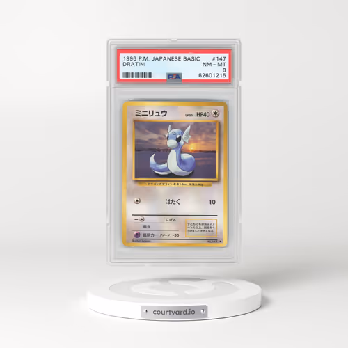 1996 Pokémon Basic #147 Dratini (PSA 8 NM-MT)