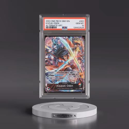 2024 One Piece EB01-Extra Booster -Memorial Collection #001 Kozuki Oden - Alternate Art (PSA 10 GEM