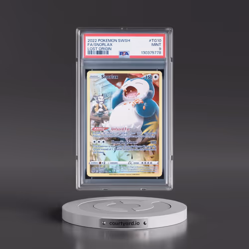 2022 Pokémon Sword & Shield Lost Origin #TG10 Snorlax - Full Art (PSA 9 MINT)