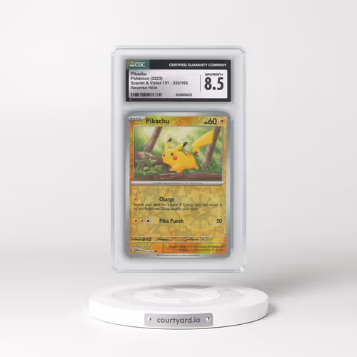 2023 Scarlet & Violet 151 - MEW EN #025/165 Pikachu - Reverse Holo (CGC 8.5 NM-MT+)