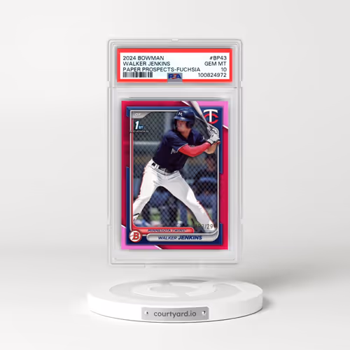 2024 Bowman Paper Prospects #BP43 Walker Jenkins - Fuchsia (PSA 10 GEM MINT)