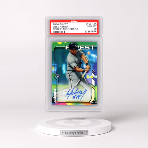 2014 Finest Rookie Autograph #RA-JA Jose Abreu (PSA 10 GEM MINT)