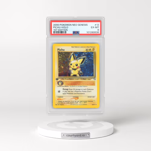2000 Pokémon Neo Genesis #12 Pichu - 1st Edition Holo (PSA 6 EX-MT)