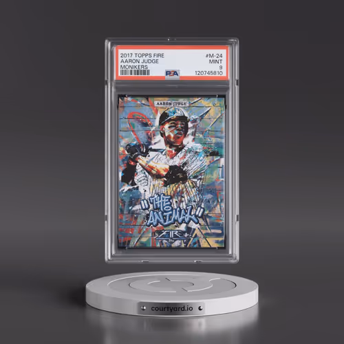 2017 Topps Fire Monikers #M-24 Aaron Judge (PSA 9 MINT)