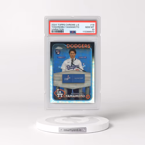 2024 Topps Chrome Logofractor Edition #18 Yoshinobu Yamamoto - Variation (PSA 10 GEM MINT)