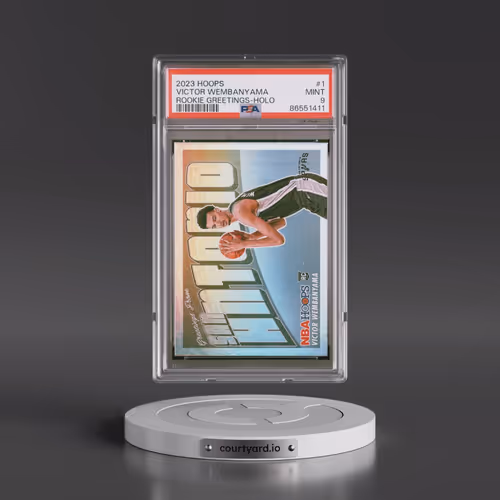 2023 Panini NBA Hoops Rookie Greetings #1 Victor Wembanyama - Holo (PSA 9 MINT)