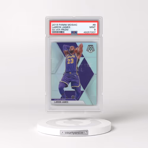2019 Panini Mosaic #8 LeBron James - Silver Prizm (PSA 9 MINT)