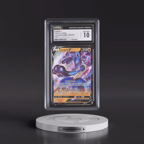 2020 Champion's Path #027/073 Lucario V - Holo (CGC 10 GEM MINT)