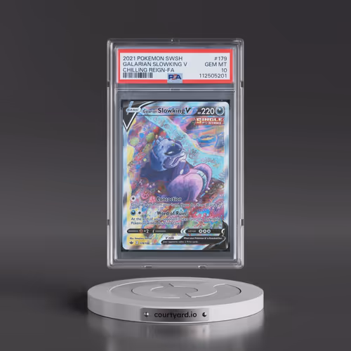 2021 Pokémon Sword & Shield Chilling Reign #179 Galarian Slowking V - Holo Full Art (PSA 10 GEM MINT