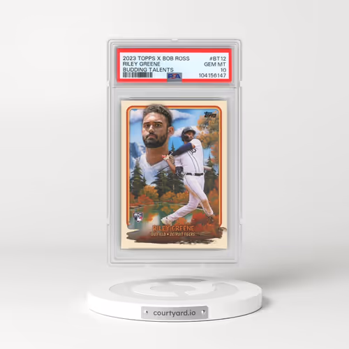 2023 Topps X Bob Ross the Joy of Baseball Budding Talents #BT12 Riley Greene (PSA 10 GEM MINT)