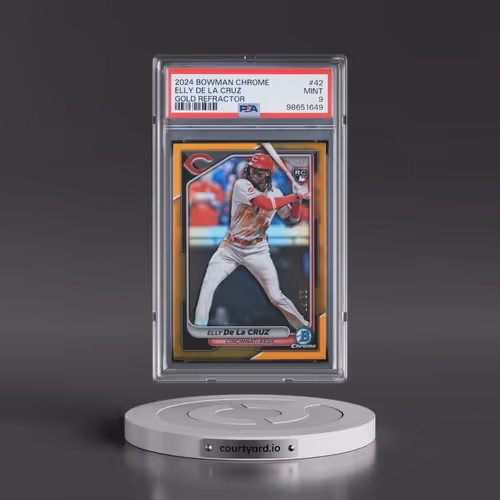 2024 Bowman Chrome #42 Elly de La Cruz - Gold Refractor (PSA 9 MINT)