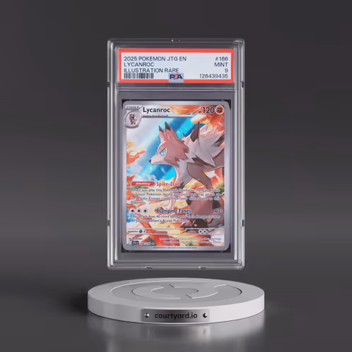 2025 Pokémon Jtg EN-Journey Together #166 Lycanroc - Illustration Rare (PSA 9 MINT)