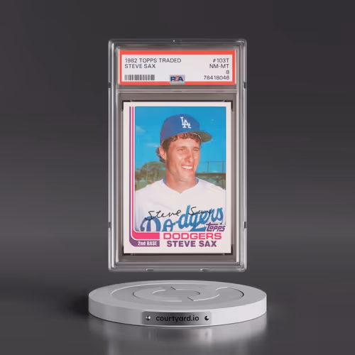 1982 Topps Traded #103T Steve Sax (PSA 8 NM-MT)