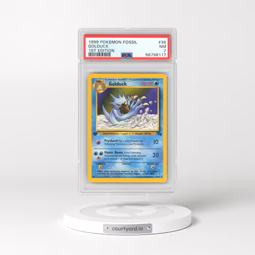 1999 Pokémon Fossil #35 Golduck - 1st Edition (PSA 7 NM)