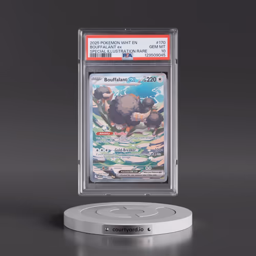 2025 Pokémon Wht EN-White Flare #170 Bouffalant EX - Holo Special Illustration Rare (PSA 10 GEM MINT