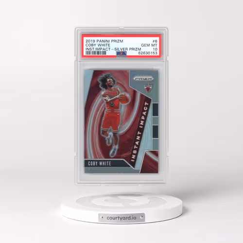 2019 Panini Prizm Instant Impact #6 Coby White - Silver Prizm (PSA 10 GEM MINT)