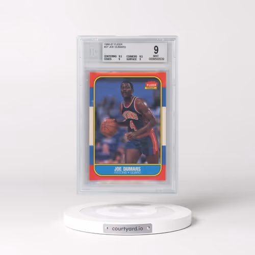 1986 Fleer #27 Joe Dumars (BGS 9 MINT)