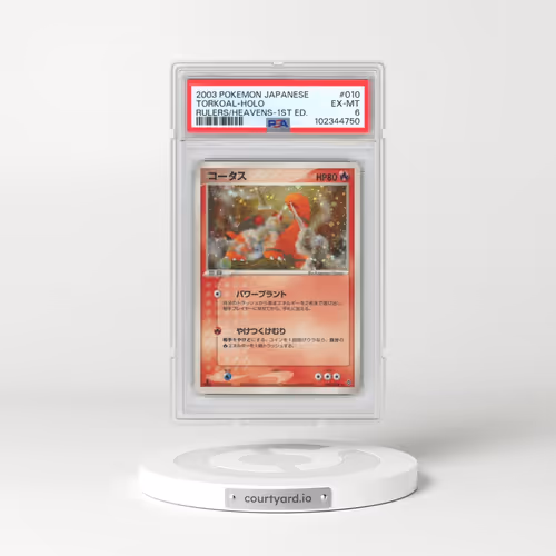 2003 Pokémon Rulers of the Heavens #010 Torkoal - 1st Edition Holo (PSA 6 EX-MT)