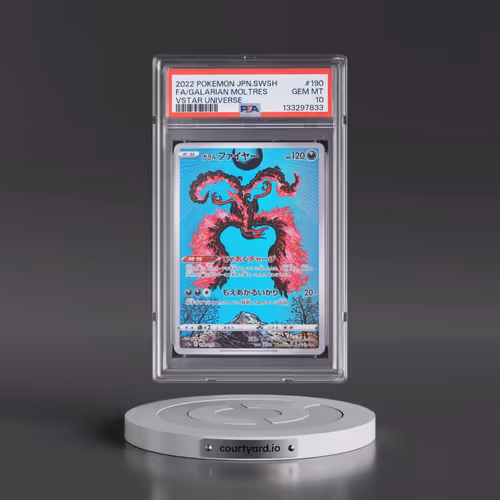 2022 Pokémon Sword & Shield Vstar Universe #190 Galarian Moltres - Full Art (PSA 10 GEM MINT)