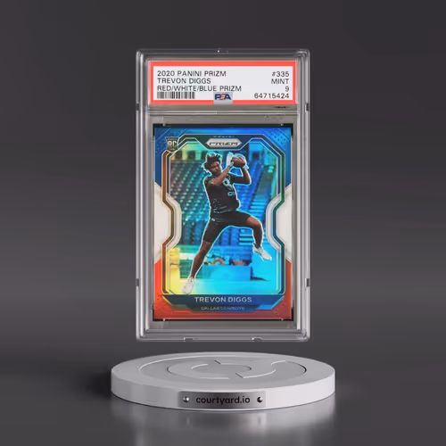 2020 Panini Prizm #335 Trevon Diggs - Red/White/Blue Prizm (PSA 9 MINT)
