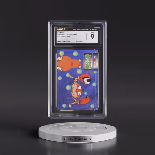 1997 (Two Pokémon) Vs. Series #098 Krabby - (ã??ã??ã??)"Top" Logo on Back of Card (CGC 9 MINT)