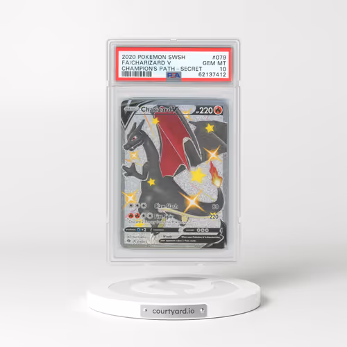 2020 Pokémon Sword & Shield Champion's Path #079 Charizard V - Holo Full Art Secret (PSA 10 GEM MINT)