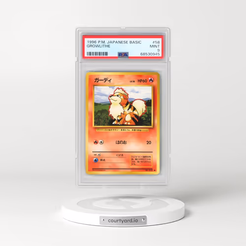 1996 Pokémon Basic #58 Growlithe (PSA 9 MINT)