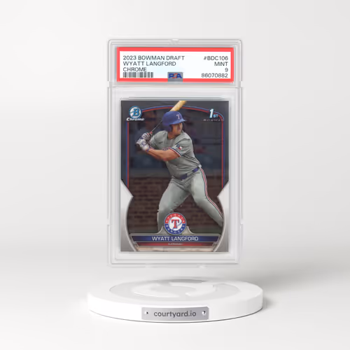 2023 Bowman Draft #BDC106 Wyatt Langford - Chrome (PSA 9 MINT)