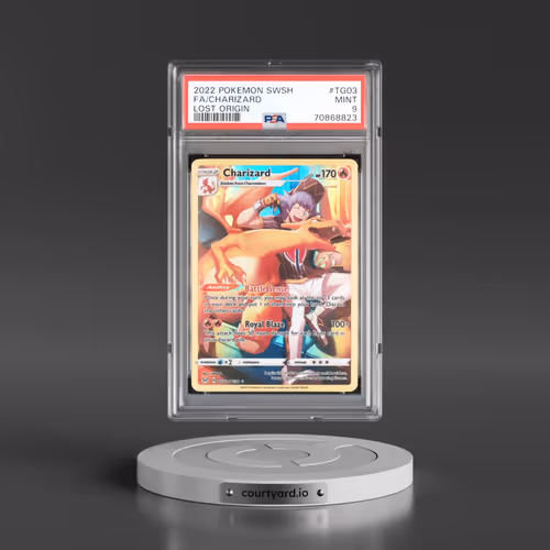2022 Pokémon Sword & Shield Lost Origin #TG03 Charizard - Full Art (PSA 9 MINT)