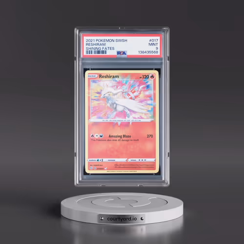 2021 Pokémon Sword & Shield Shining Fates #017 Reshiram (PSA 9 MINT)