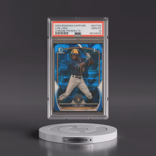 2023 Bowman Sapphire Edition Chrome Prospects #BCP100 Luis Lara (PSA 10 GEM MINT)