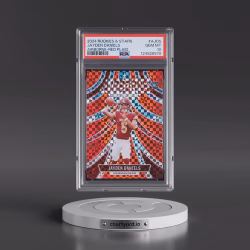 2024 Panini Rookies & Stars Airborne #AJDS Jayden Daniels - Red Plaid (PSA 10 GEM MINT)