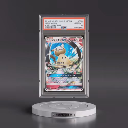 2018 Pokémon Sun & Moon Strength Expansion Pack Fairy Rise #038 Mimikyu GX - Holo (PSA 10 GEM MINT)