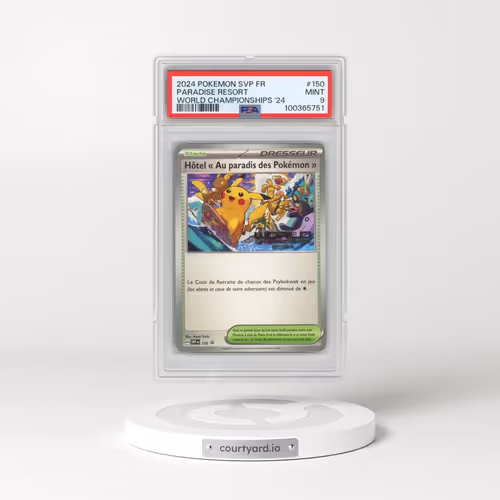 2024 Pokémon Svp FR-SV Black Star Promo #150 Paradise Resort - World Championships 2024 (PSA 9 MINT)