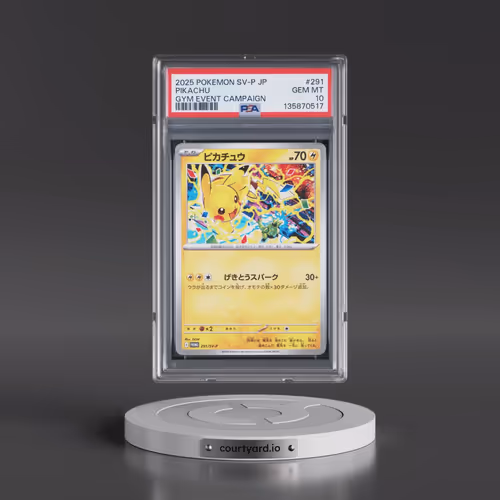2025 Pokémon SV-P Promo #291 Pikachu - Gym Event Campaign (PSA 10 GEM MINT)