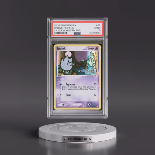 2006 Pokémon EX Crystal Guardians #62 Spoink - Reverse Foil (PSA 9 MINT)