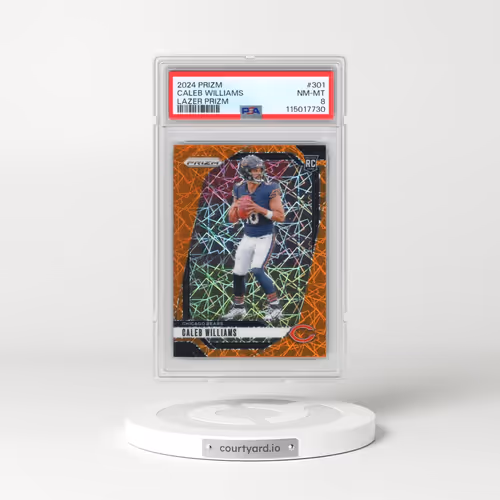 2024 Panini Prizm #301 Caleb Williams - Lazer Prizm (PSA 8 NM-MT)