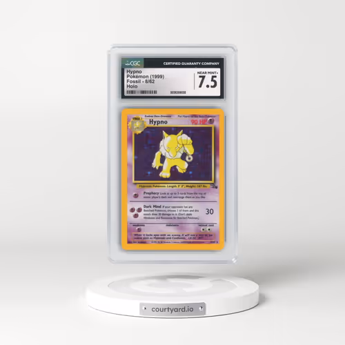 1999 Fossil #8/62 Hypno - Galaxy Star Holo (CGC 7.5 NM+)