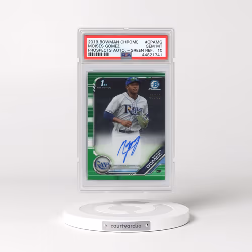 2019 Bowman Chrome Prospects Autographs #CPAMG Moises Gomez - Green Refractor (PSA 10 GEM MINT)